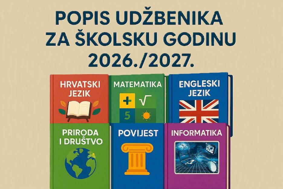Popis udžbenika za školsku godinu 2026./2027.