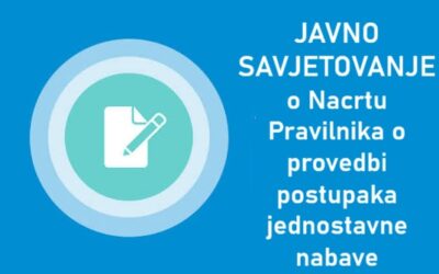 Izvješće o provedenom savjetovanju s javnošću – Pravilnik o provedbi postupaka jednostavne nabave